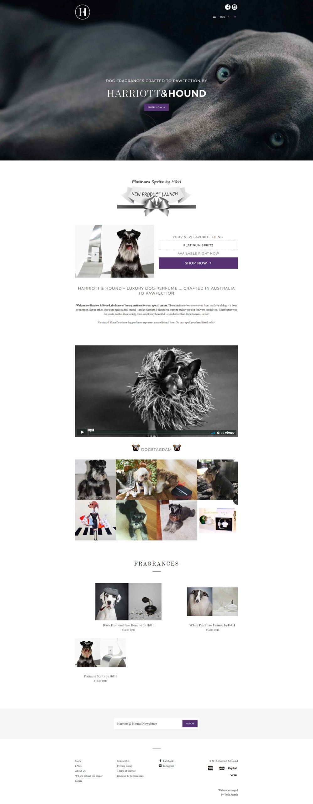 Pets Fragrances Online E commerce store design 2