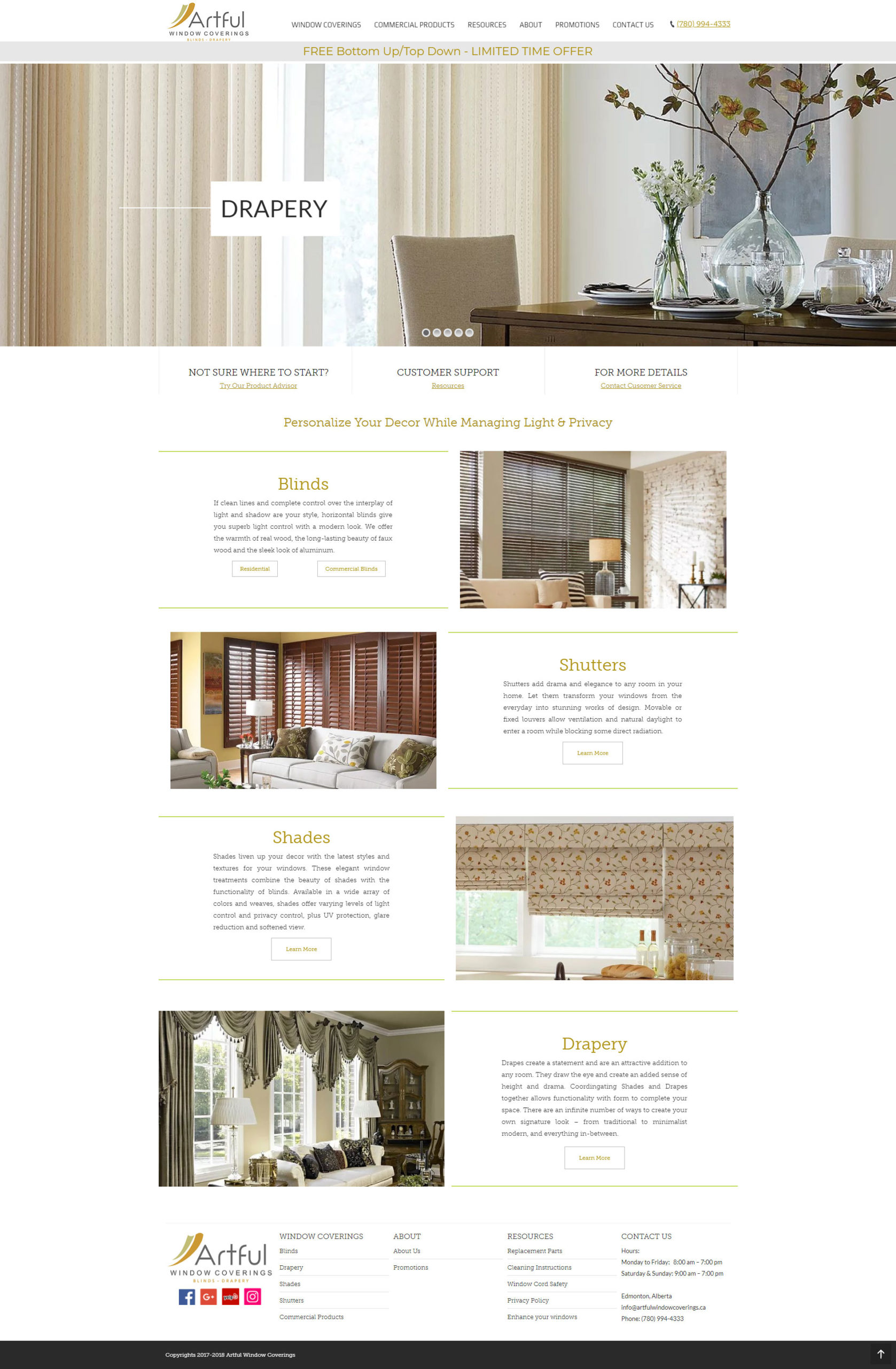 Commercial Window Covering Website Design4
