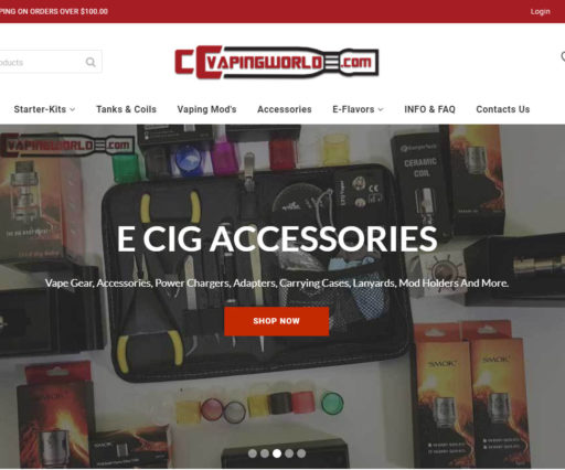 CC Vaping Online E-commerce Website Design And Development