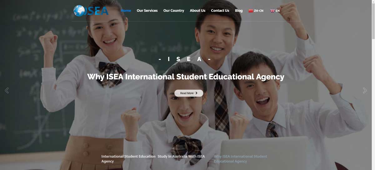International Student Education Website Design 6