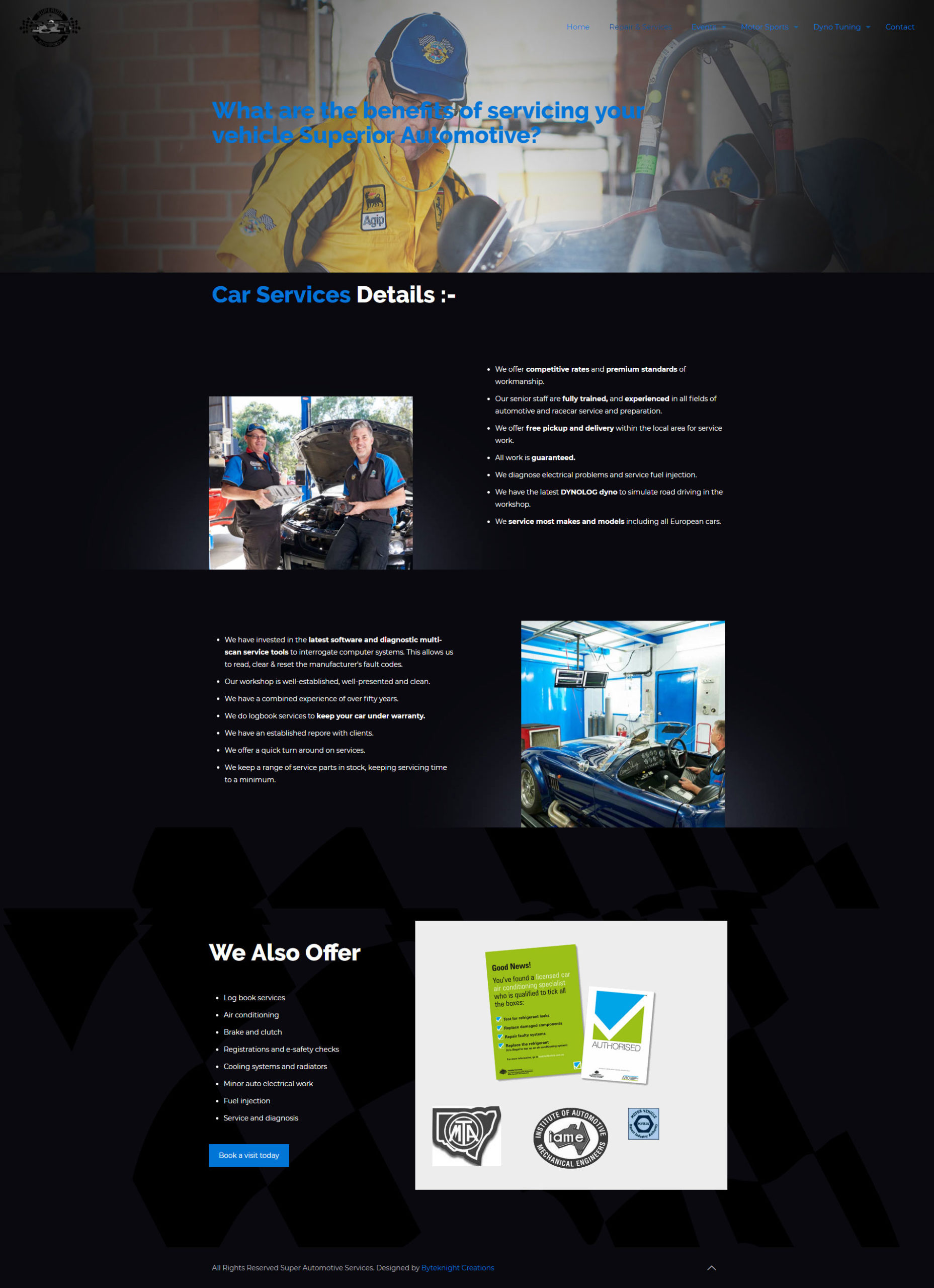 Racing Sports Company Website Design 2
