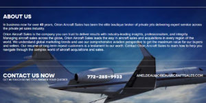 Orion Aircraft Sales Webiste Design 2