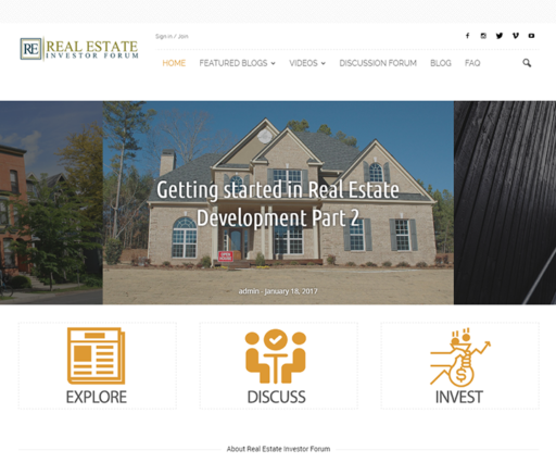 RE Investor Forum Website Design 5