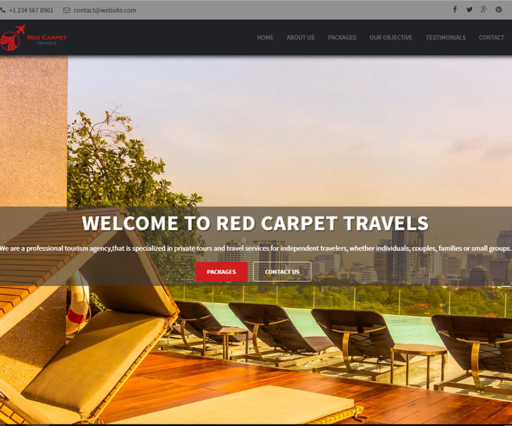 Red Carpet – Travel Website Design Portfolio1