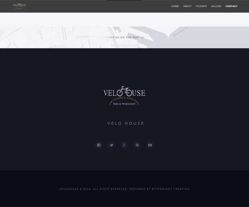 Velo House – Creative Bicyle Company Store Website Design