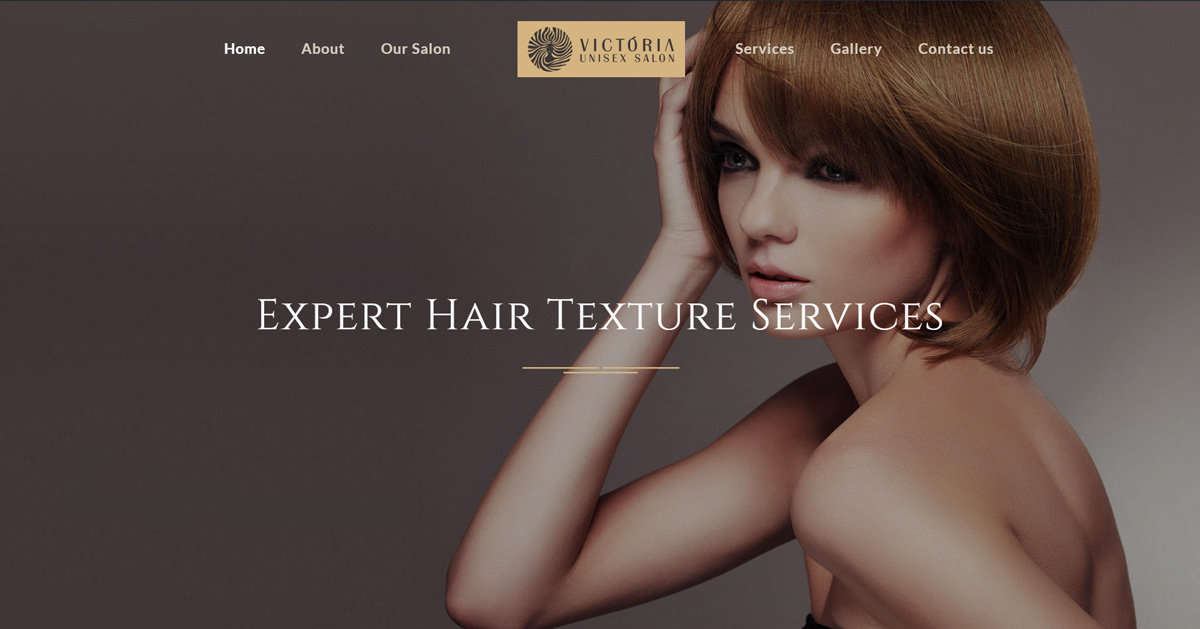 Victoria Unisex Salon Barber Shop Website Design