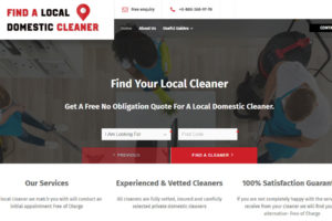 Find Your Local Cleaner Services Web App Design