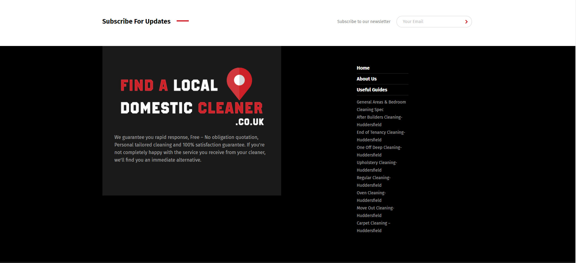 Find Your Local Cleaner Services Web App Design