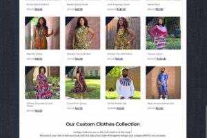 Online Fashion Store Website Design Portfolio