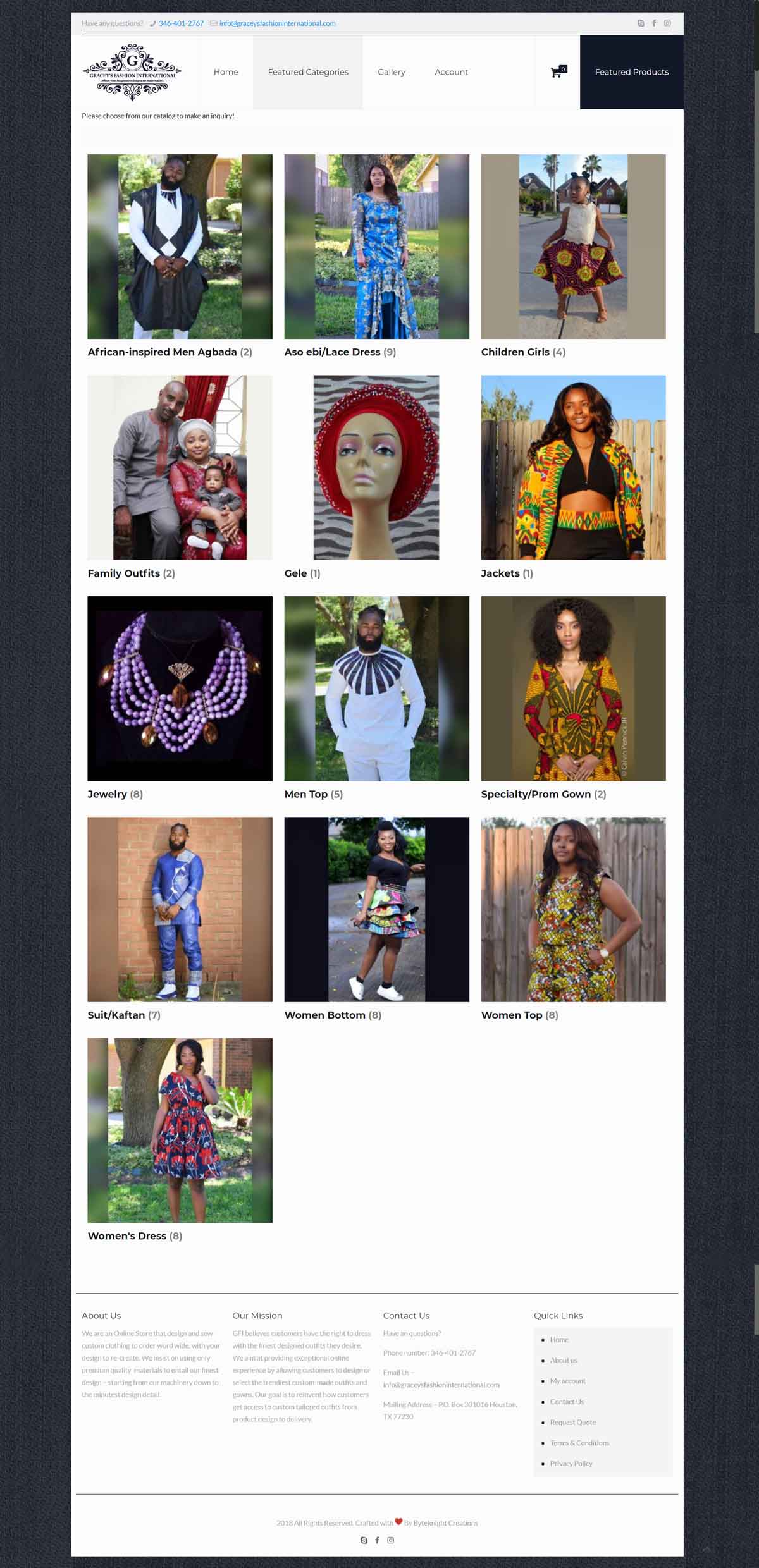 Online Fashion Store Website Design Portfolio