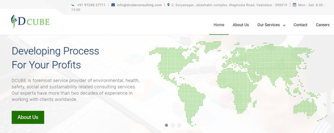D-cube Construction Management Consulting Website Design