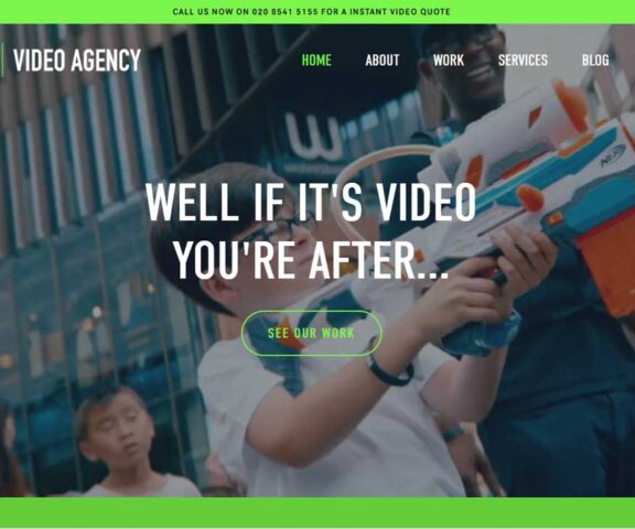 TIZA Video Agency Website Design