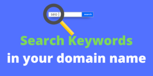 use search keywords in your domain name - Domain name Guide & tips