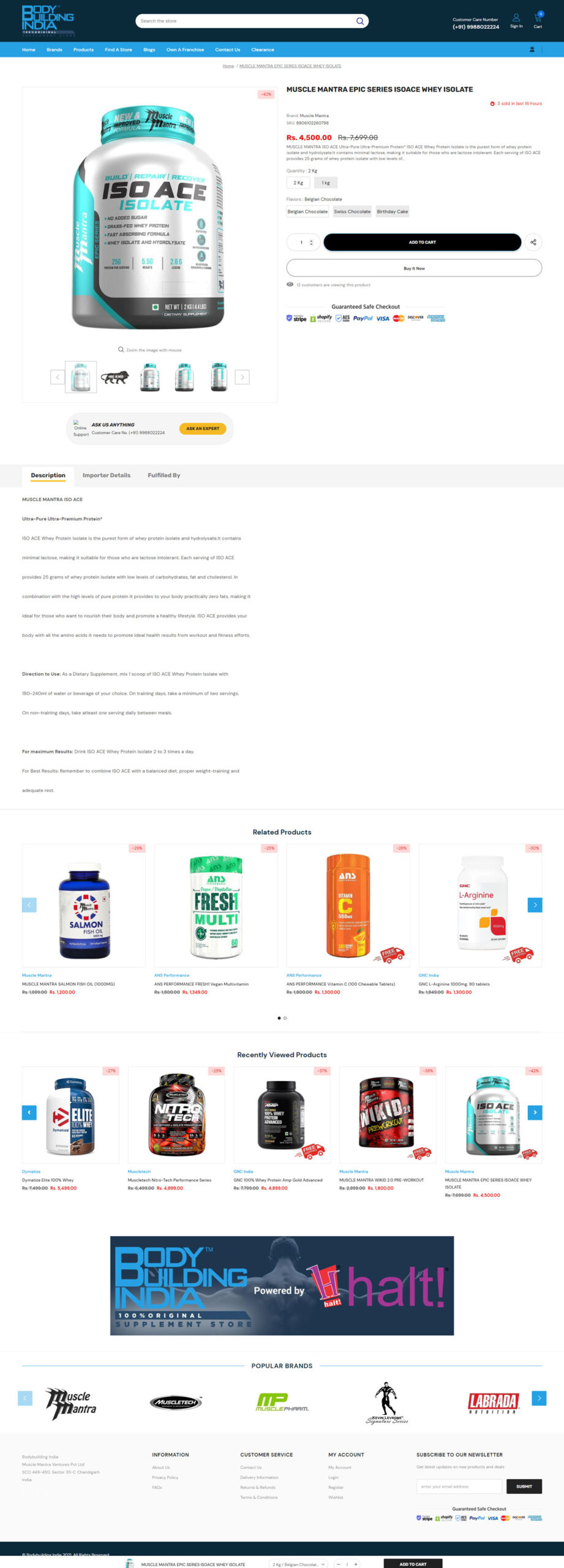 Fitness-ecommerce-website-design-product-page