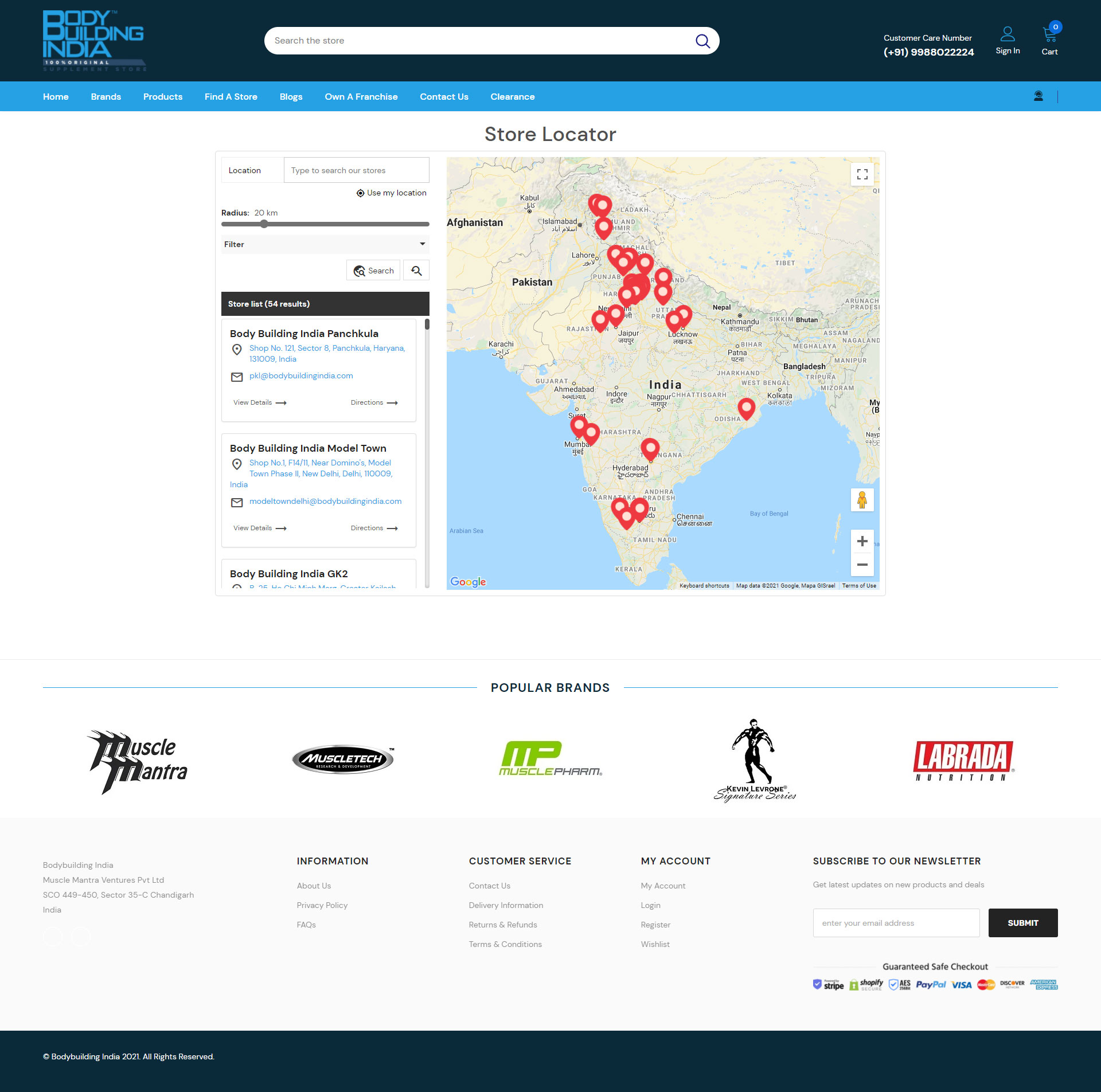 Fitness-ecommerce-website-design-store-locator