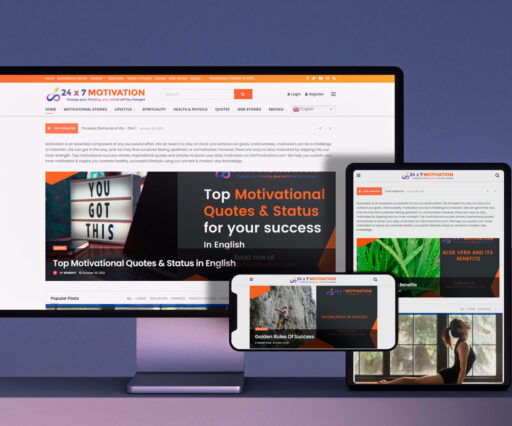 Motivational website design development